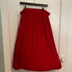GAP Red Midi Skirt Size L.